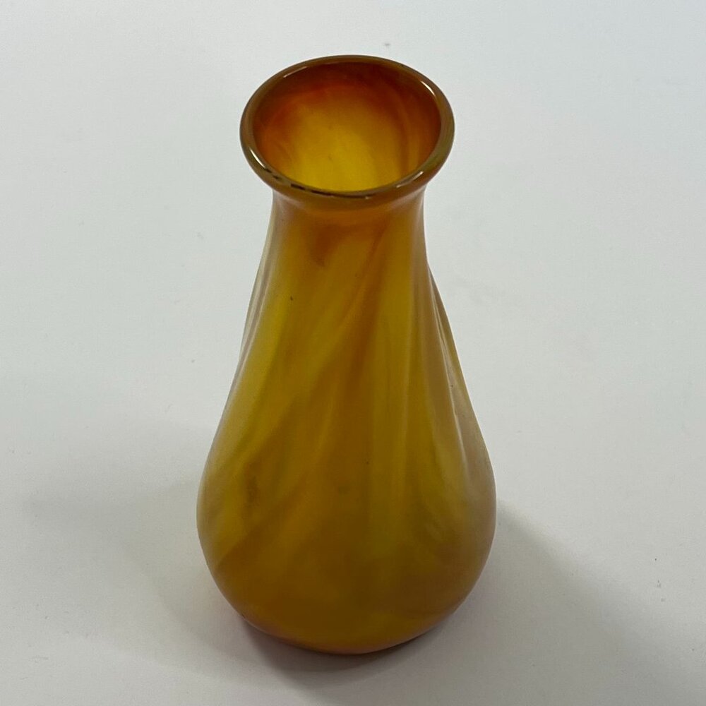 Vintage Slag Glass Vase – Unique Handcrafted Art Glass